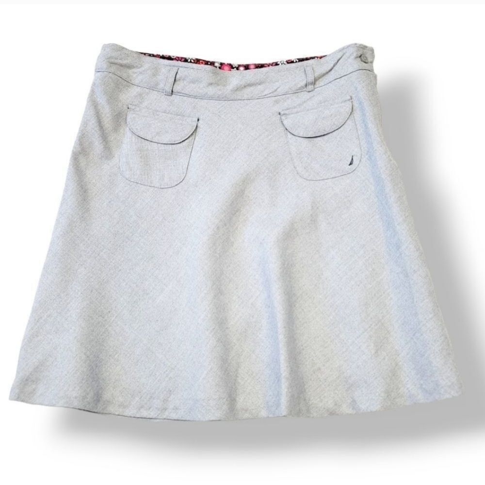 NEW Vintage 90s Y2K Nautica Gray A-line Silhouette Skirt Girls Size 16